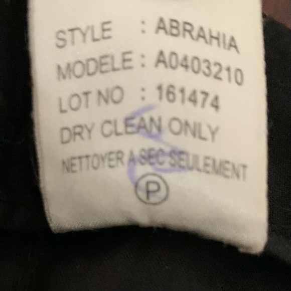 Theory Linen Blend Black Cropped Pants, Size 6 - Picture 10 of 10